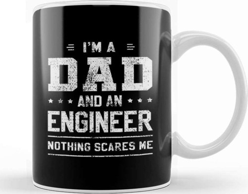 Mens Dad And Engineer Funny Fathers Gift Ideas 02 Kupa Bardak Porselen