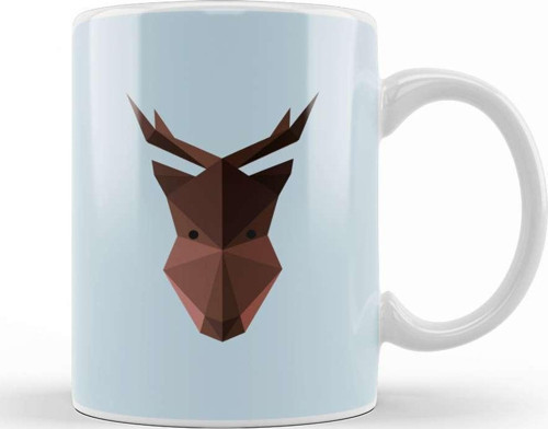 Geometric Animal Moose Kupa Bardak Porselen