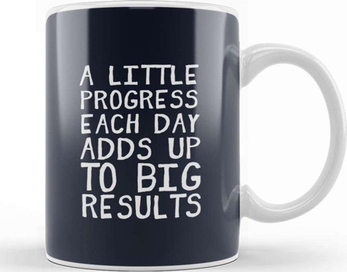 A Little Progress Each Day Adds Up Gym Inspiratio Kupa Bardak Porselen