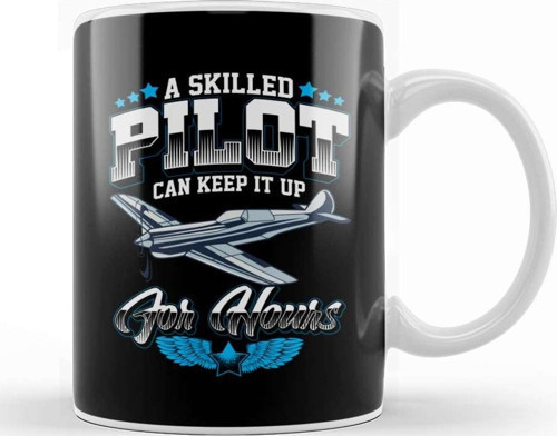 A Skilled Pilot Can Keep It Up For Hours Airplane Kupa Bardak Porselen