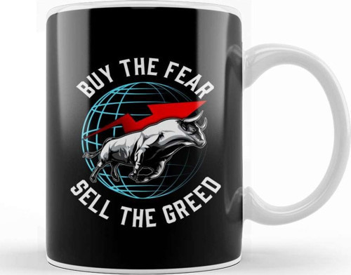 Buy The Fear Sell The Greed Bull Market Investing Kupa Bardak Porselen