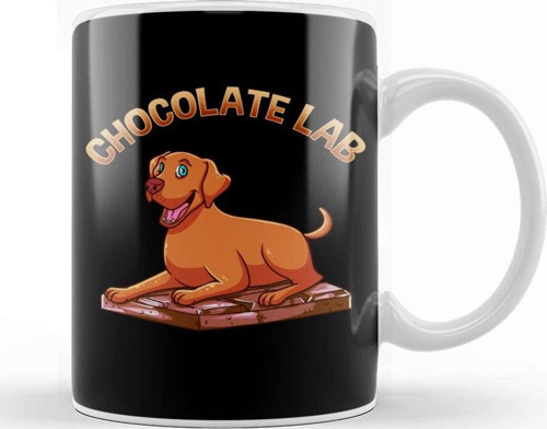 Cute & Funny Chocolate Lab Pun Brown Labrador Dog Kupa Bardak Porselen