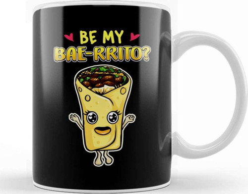 Cute & Funny Be My Bae Rrito Baerrito Burrito Pun Kupa Bardak Porselen