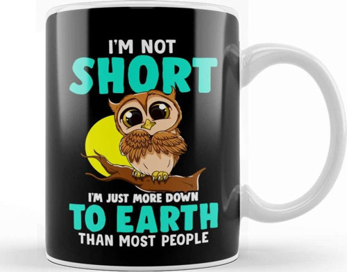 Cute & Funny I'M Not Short I'M Just Down To Earth Kupa Bardak Porselen