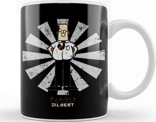 Dilbert Retro Japanese Kupa Bardak Porselen