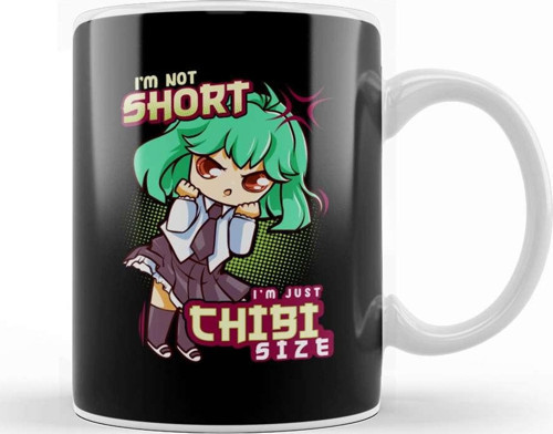 I M Not Short I M Just Chibi Size Cute Anime Girl Kupa Bardak Porselen