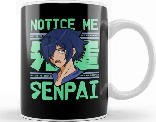 Notice Me Senpai Anime Japanese Cute Manga Kawaii Kupa Bardak Porselen