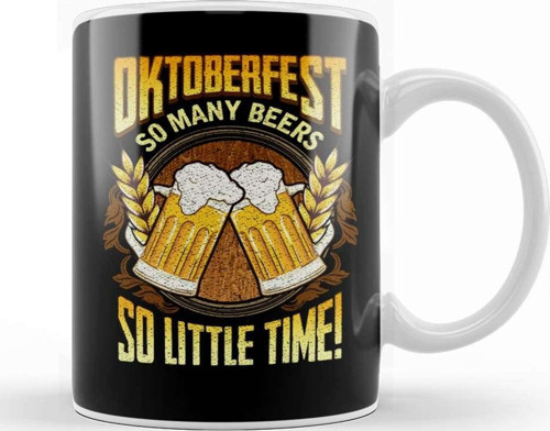 Oktoberfest So Many Beers So Little Time Drinking Kupa Bardak Porselen