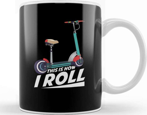 This Is How I Roll Cute & Funny Scooter Lover Pun Kupa Bardak Porselen