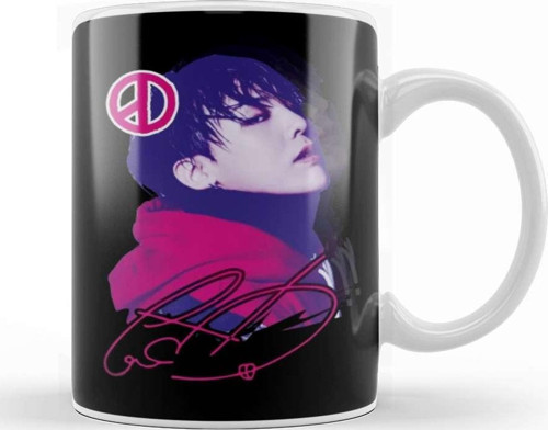 Hip Hop G Dragon Black Kupa Bardak Porselen