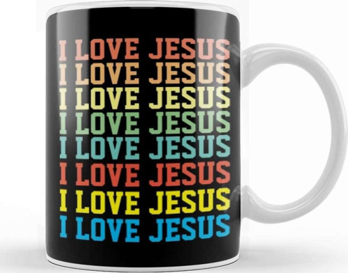 I Love Jesus Christian Kupa Bardak Porselen