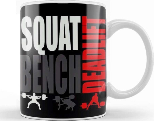 Squat Bench Deadlift Powerlifting Bodybuilding 01 Kupa Bardak Porselen