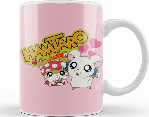 Hamtaro Bijou Ribbon Chan With Snoozer Neteru Kun Kupa Bardak Porselen