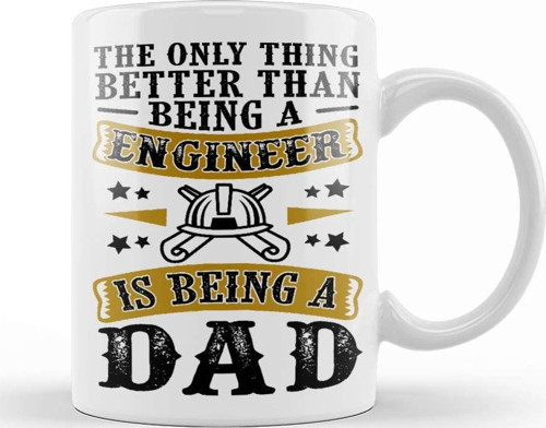 Mens Dad And Engineer Funny Fathers Gift Ideas 04 Kupa Bardak Porselen