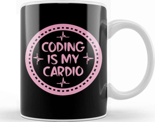 Coding Is My Cardio Fitness Gym Workout Mens S 02 Kupa Bardak Porselen