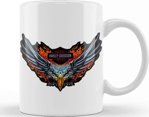Harley Davidson Kartal Kupa Bardak Porselen