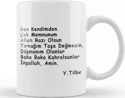 Yıldız Tilbe Motto Söz Kupa Bardak Porselen