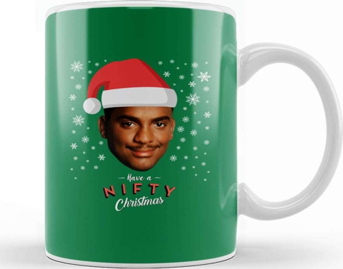 Carlton Banks Have A Nifty Christmas Fresh Prince Kupa Bardak Porselen
