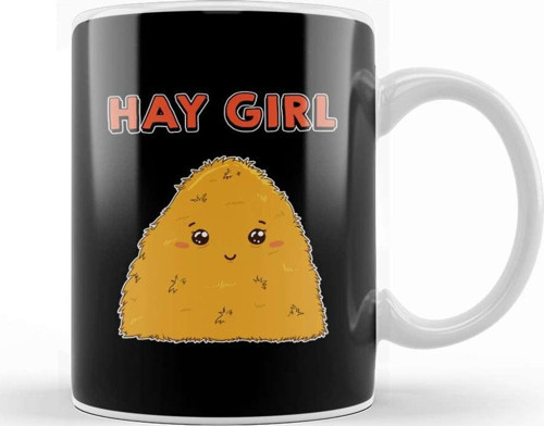 Cute & Funny Hay Girl Bale Of Hay Pun Pickup Line Kupa Bardak Porselen