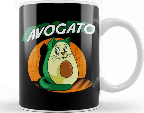 Cute Avogato Avocado Cat Funny Kitty Avo Gato Pun Kupa Bardak Porselen