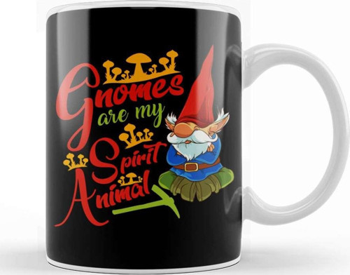 Funny Gnomes Are My Spirit Animal Cute Gnome Fans Kupa Bardak Porselen
