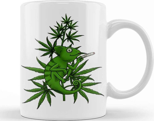 Smoke Weed Marijuana T Cannabi Kupa Bardak Porselen