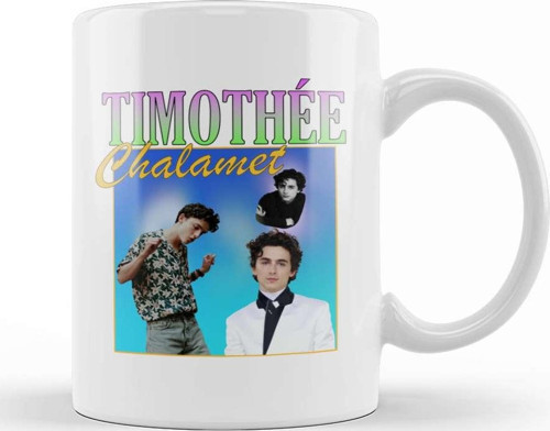 Timothee Chalamet Retro Tee 01 Kupa Bardak Porselen