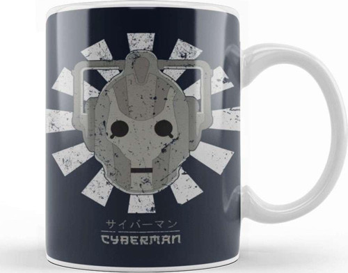 Cyberman Retro Japanese Dr Who Kupa Bardak Porselen