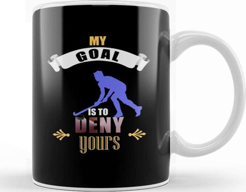 My Goal Is To Deny Yours Hockey Goalie Goalkeeper Kupa Bardak Porselen