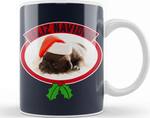 Feliz Navidog Christmas Puppy Kupa Bardak Porselen