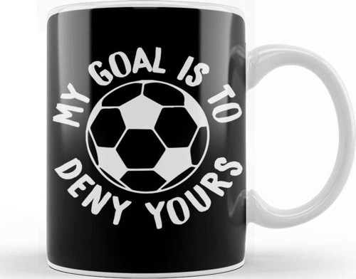 My Goal Is To Deny Yours Soccer Goalie & Defender Kupa Bardak Porselen