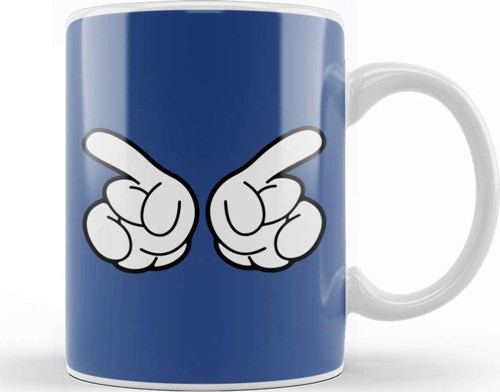 Mickey Mouse Hands Conducting Kupa Bardak Porselen