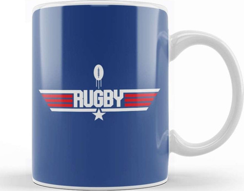 Top Gun Rugby Rugby Ball Logo Kupa Bardak Porselen