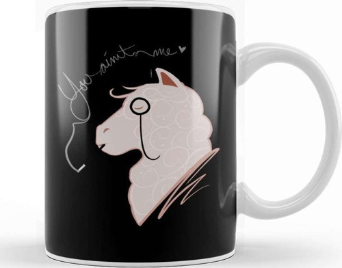 Cute You Ain T Me Fancy Llama Kupa Bardak Porselen