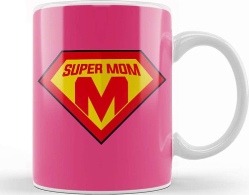 Superhero Super Mom Süperanne Kupa Bardak Porselen