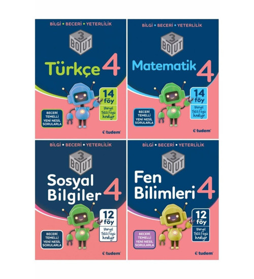 Tudem Yayınları 4. Sınıf 3 Boyut Fasikül Etkinlikli Set