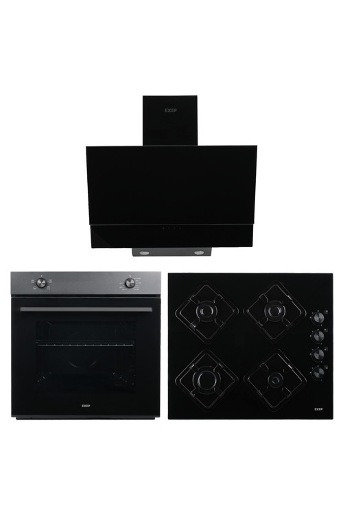 SMART SİYAH 3 LÜ ANKASTRE SET (ED402-EO320-EF200)
