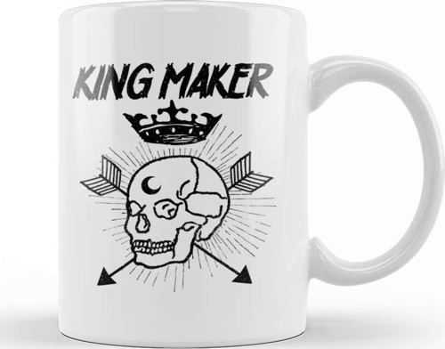 Warrior Skull Crown King Maker Historical Fantasy Kupa Bardak Porselen