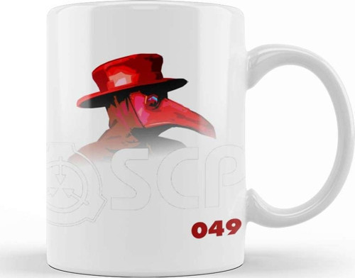 Scp 049 The Plague Doctor Red Kupa Bardak Porselen