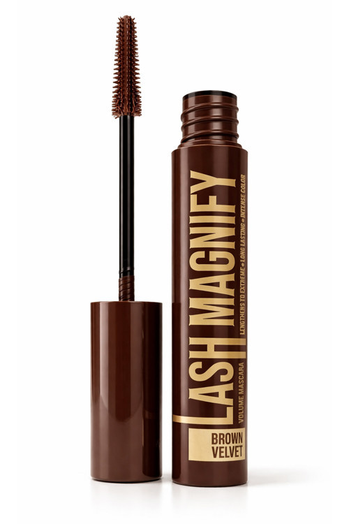 Lash Magnify - Brown Velvet - Lifting Etkili, Dolgunlaştıran ve Doğal Hacim Veren Maskara – Kadife Kahve