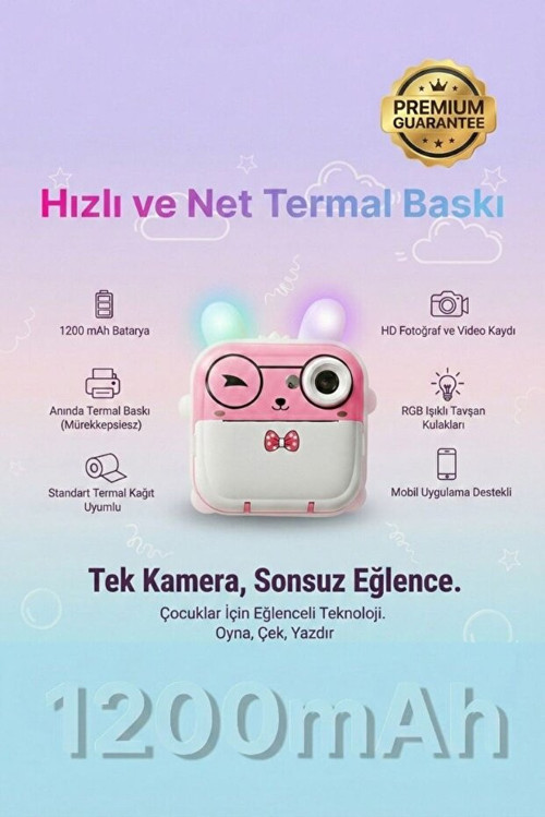 Q5P Çocuk Kamerası | Sevimli Tasarım | HD Fotoğraf & Video | Eğitici Oyuncak Kamera | Çocuklar İçin Fotoğraf Makinesi