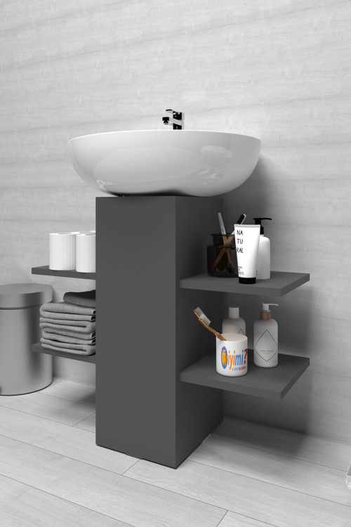 İyimi Modern Raflı Lavabo Altı Banyo Dolabı Banyo Düzenleyici