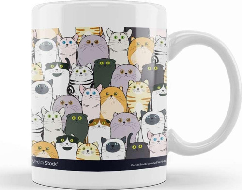 Tatlı Ve Sevimli Kediler Cats Kupa Bardak Porselen