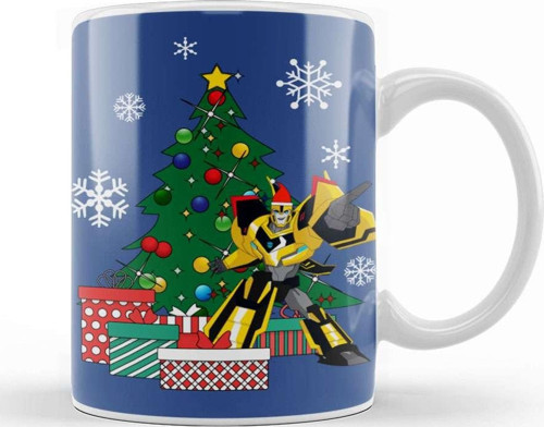 Bumbleebee Transfromers Around The Christmas Tree Kupa Bardak Porselen