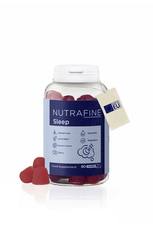 Sleep Gummy, Uyku Döngüsüne Yardımcı Gummies, Doğal Uyku Desteği, Vitamin B6, Magnezyum, 60 Gummies