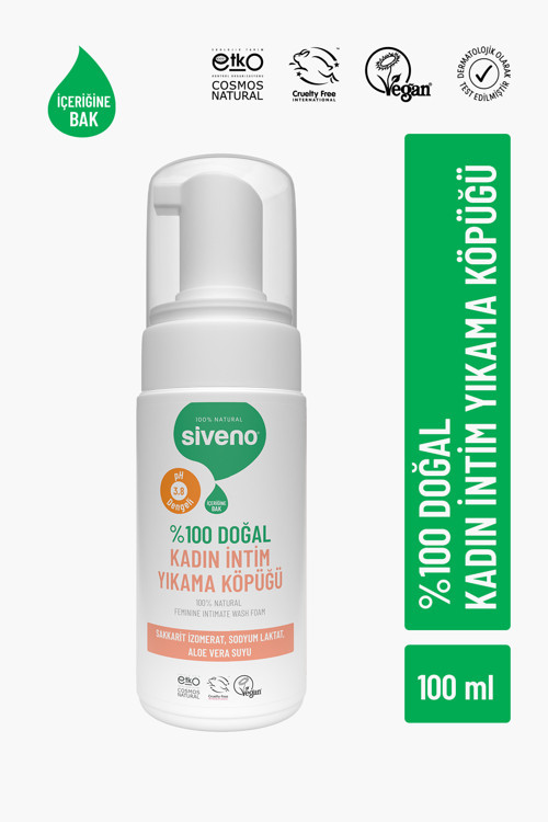 %100 Doğal İntim Yıkama Köpüğü Beyazlatıcı Etkili Koku Önleyici pH 3.8 100 ml