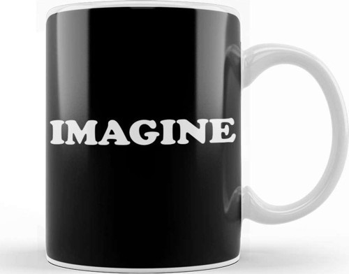Imagine Life Without Unicorns Kupa Bardak Porselen