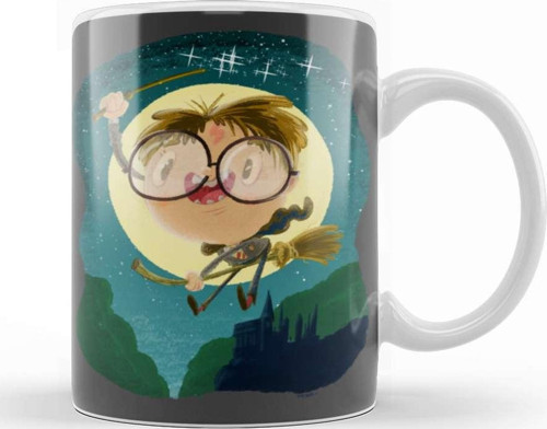 Harry Potter Magical Wizard Nerd Boy With Castle Kupa Bardak Porselen