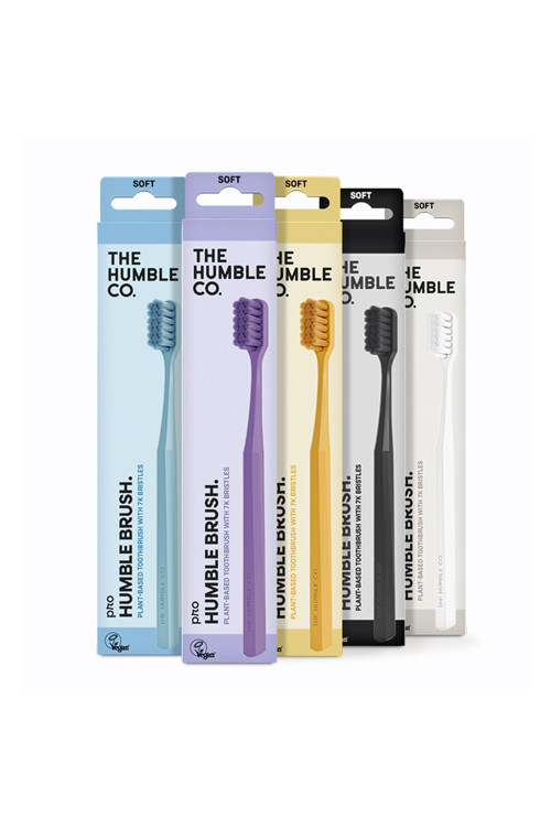 The Humble Co - Humble Brush Adult Soft - 7.000 Kıl İçeren Bitki Bazlı Diş Fırçası Mavi