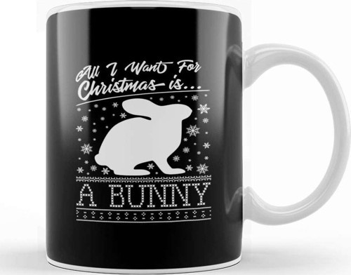 All I Want For Christmas Is A Bunny Knit Pattern Kupa Bardak Porselen
